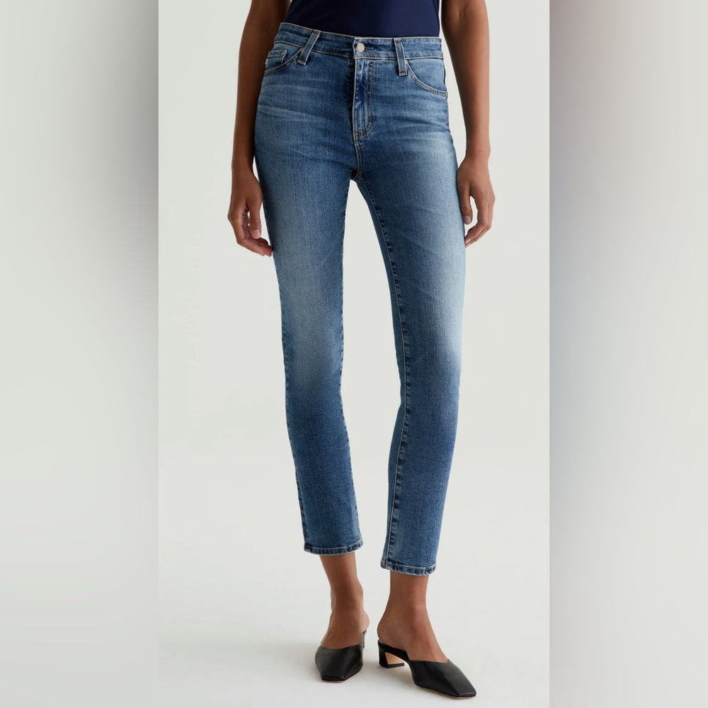 AG Adriano Goldshmied Mark high rise slim straight jeans